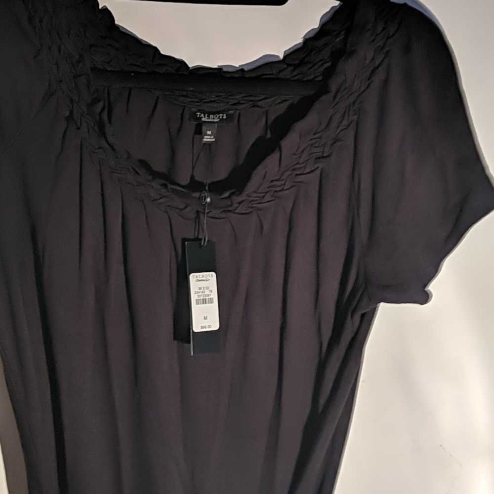 Talbots black dress sz m size medium nwt